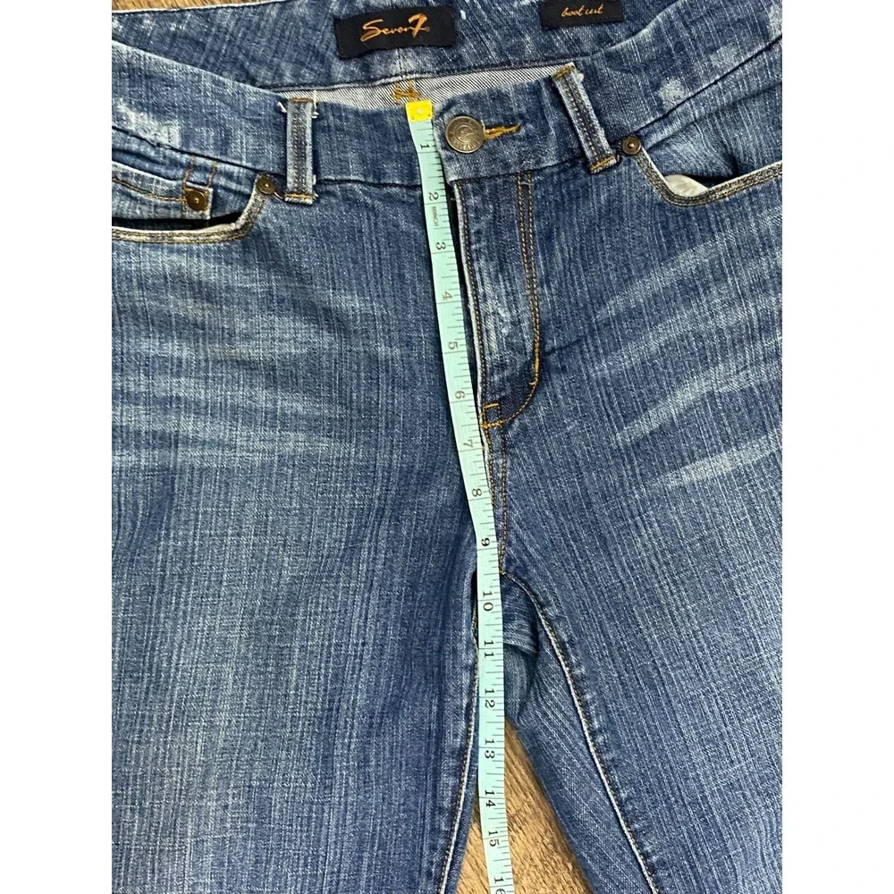 Seven 7 Women's Blue Bootcut Jeans Low Rise Light Wash Sz8‎ Denim Light